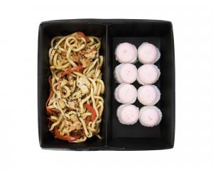 КОМБО С РОЛЛОМ "ЛАВА" + ЛАПША С КУРИЦЕЙ 