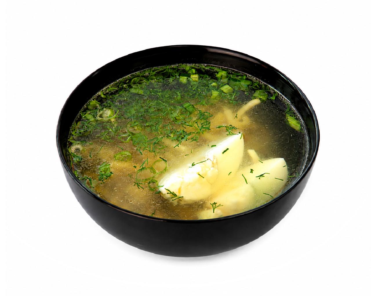 СУП КУРИНЫЙ С ЛАПШОЙ И ЯЙЦОМ Б/Л